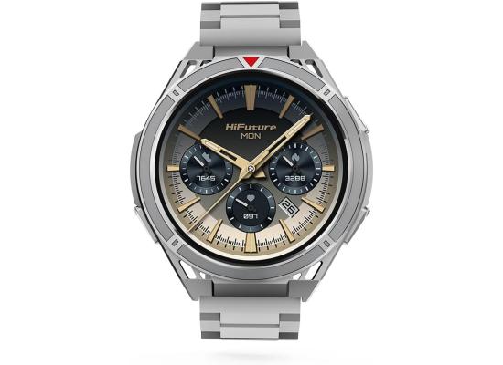 HiFuture ACTIVE Smartwatch with Dual Band GPS, 1.43" AMOLED Display, 7-Day Battery Life, Sleep & Heart Rate Health Tracking, IP68 Waterproof for Men & Women - Silver